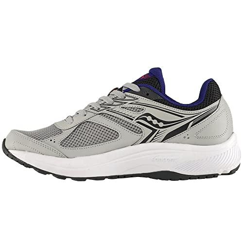 Saucony womens Cohesion 14 Road Running Shoe, Grey/Purple, 7.5 US