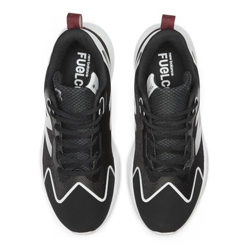 New Balance Women's FuelCell Romero Duo V2 Trainer Softball Shoe, Black/White, 9 M