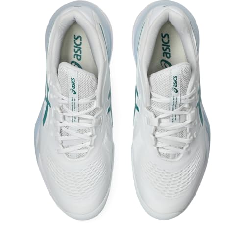 ASICS Men's Gel-Resolution X Tennis Shoes, 8.5, White/Pitch Green