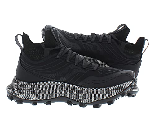 Saucony Womens Endorphin Trail Mid Runshield Sock Trainer Hiking Shoes Black