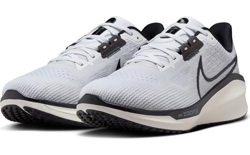 Nike Vomero 17 Men's Road Running Shoes (FB1309-104, White/Pure Platinum/Vintage Green/Black) Size 8