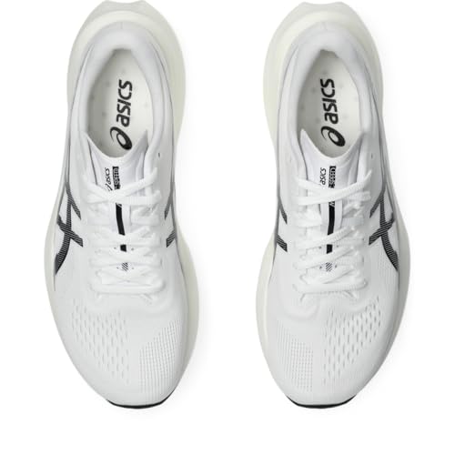 ASICS Women's Magic Speed 4 Running Shoes, 12, White/Black