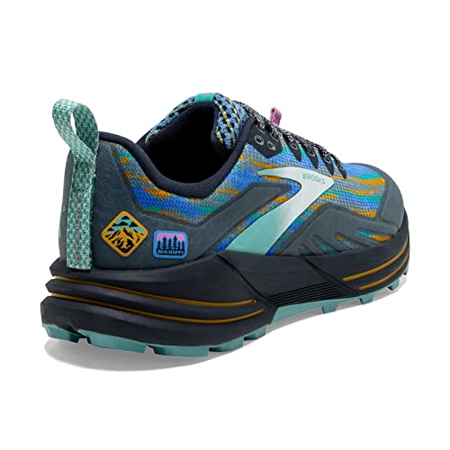 Brooks Men's Cascadia 16 Trail Running Shoe - Eclipse/Marina/Chalk - 8.5 Medium
