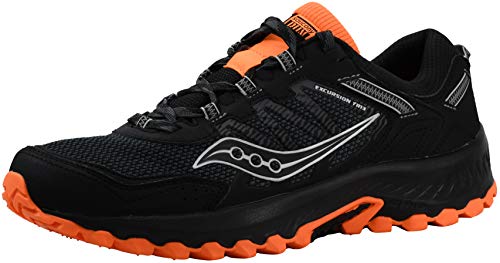 Saucony Men's Excursion Tr13 Road Running Shoe, Black/Orange, 11.5