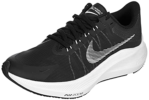 Nike Winflo 8 Women's Trainers, Black White Dk Smoke Grey Lt Smoke, 7