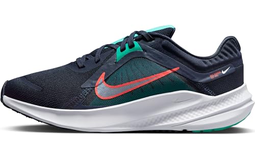 Nike WMNS Quest 5, Low Women, Obsidian White Clear Jade Spicy Red, 6.5 AU
