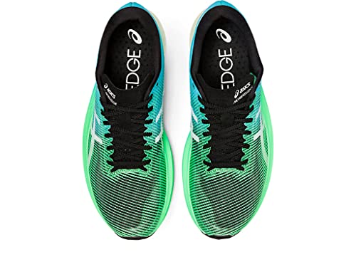 ASICS Unisex METASPEED Edge+ Running Shoes, 12.5M / 14W, Black/NEW Leaf