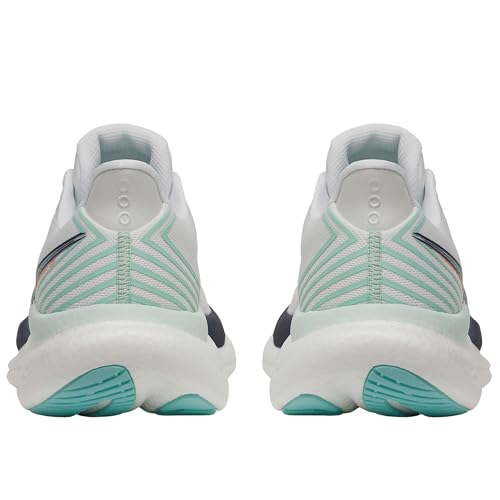 Saucony Women's Triumph 23 Sneaker, White/Navy, 8.5