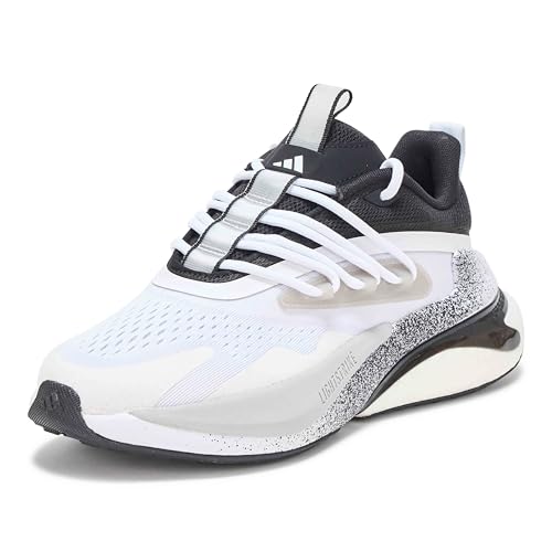 Adidas Men's Alphaboost V2, White/Solid Grey/Black, 8