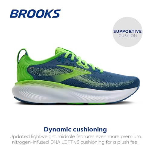 Brooks Men’s Adrenaline GTS 25 Supportive Running & Walking Shoe - Green/Moonlight/Phantom - 11 Medium