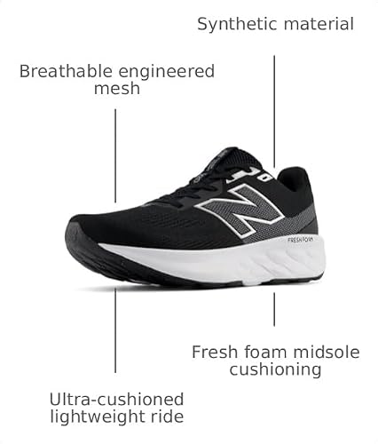 New Balance Men's Fresh Foam 520 V9 Running Shoe, Black/Castlerock/Silver Metallic, 11 XW