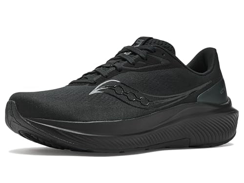 Saucony Men's Echelon 10 Sneaker, Black/Black/Black, 7 Wide