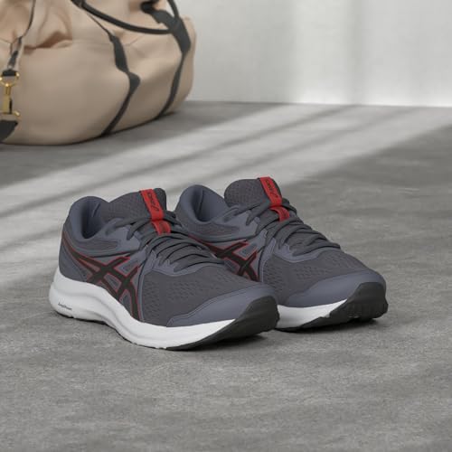 ASICS Men's Gel-Contend 7 Carrier Grey/Classic Red Running Shoe 9 M US