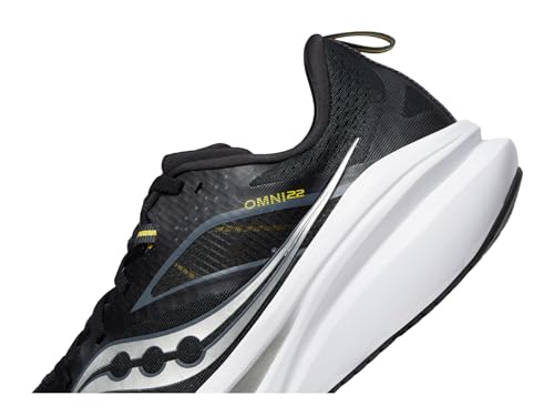 Saucony Men's Omni 22 Sneaker, Black/White, 11