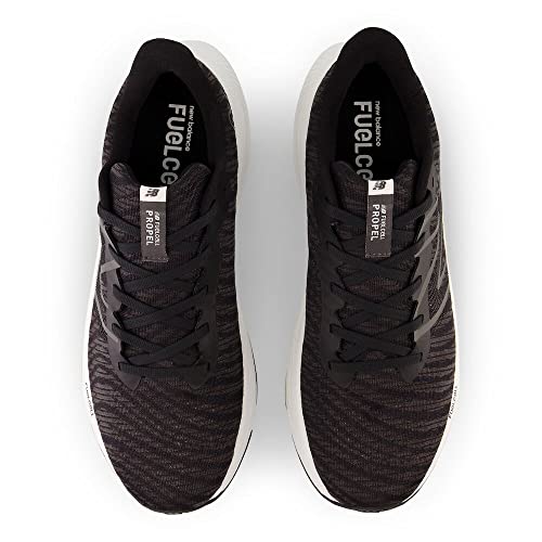 New Balance Men's FuelCell Propel V4 Running Shoe, Black/White, 11 M
