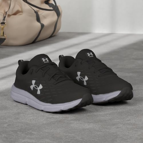 Under Armour Men's Charged Assert 10 Shoes, (001) Black/Black/White, 11.5