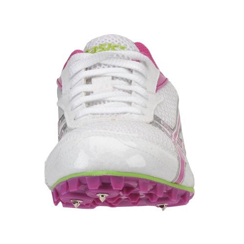 ASICS Women's Hyper-Rocketgirl 5 Track And Field Shoe,White/Fuschia/Apple Green,9.5 M