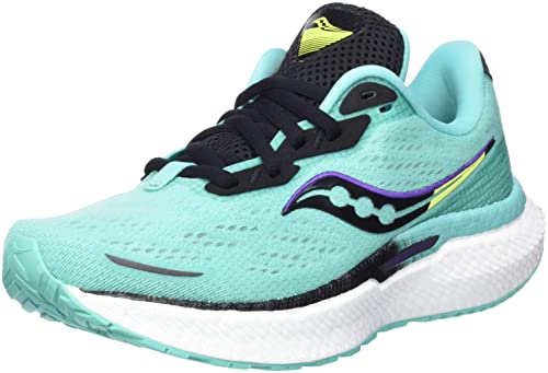 Saucony Women's Triumph 19 Running Shoe, Cool Mint/Acid, 6