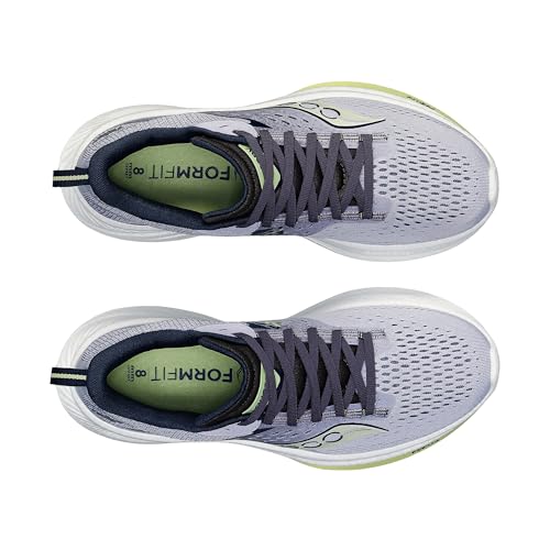 Saucony Women's Ride 17 Sneaker, Iris/Navy, 8.5