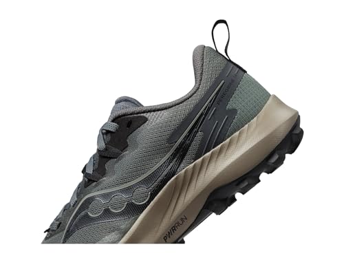 Saucony Men's Peregrine 14 Sneaker, Bough/Shadow, 8.5