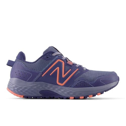 New Balance Women's 410 V8 Trail Running Shoe, Dream State/Sunfade Red/Dusk Shower, 6 M