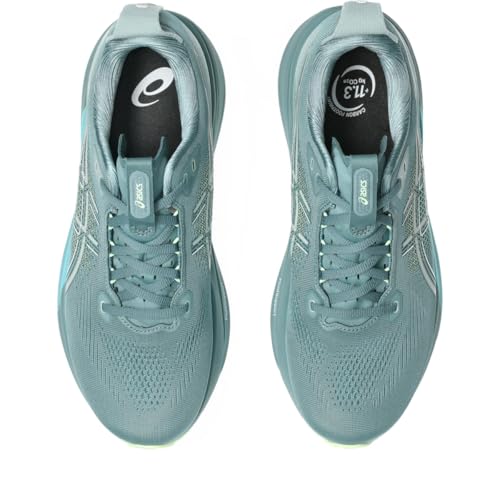 ASICS Men's Gel-Kayano 33 Running Shoes, 12.5, Foggy Teal/Illuminate Yellow