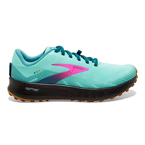 Brooks Catamount Women's Trail Running Shoe - Porcelain/Blue Coral/Pink - 6