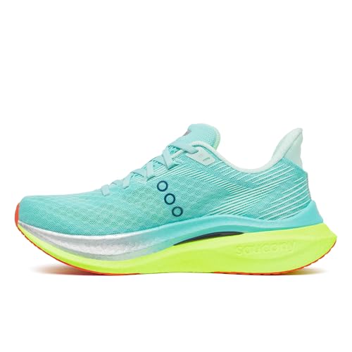 Saucony Women's Endorphin Speed 5 Sneaker, Splash/Citro, 9