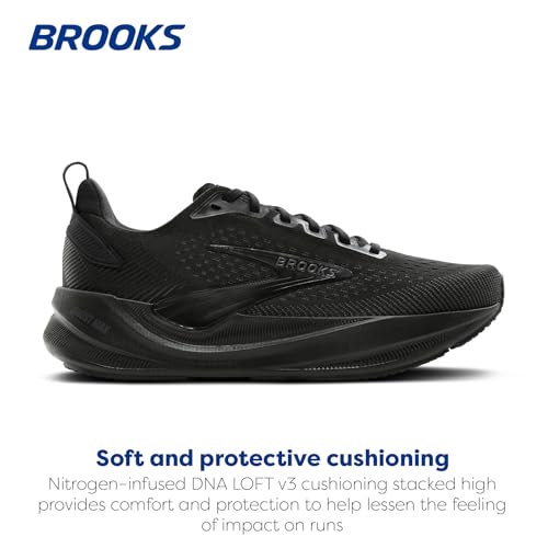 Brooks Men’s Ghost Max 4 Neutral Running & Walking Shoe - Black/Black/Ebony - 10.5 Medium