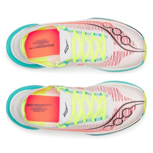 Saucony Unisex Endorphin Elite 2 Running Shoe, White/Mutant, 6.5