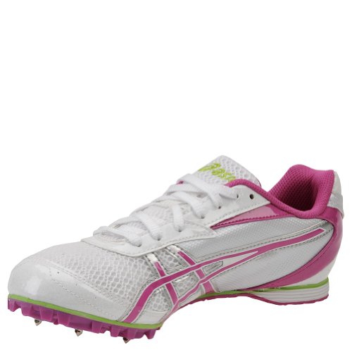 ASICS Women's Hyper-Rocketgirl 5 Track And Field Shoe,White/Fuschia/Apple Green,9.5 M