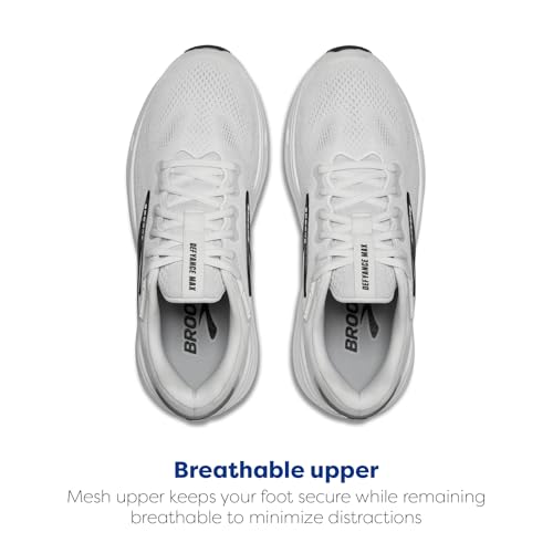 Brooks Men's Defyance Max Neutral Running & Walking Shoe - Bright White/Oyster/Black - 12 Medium
