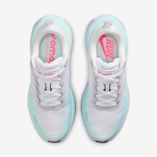Nike Vomero Plus Women's Road Running Shoes (White/Multi-Color/Glacier Blue/Dark Raisin) Size 8.5