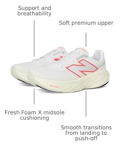 New Balance Womens Fresh Foam X 1080v14 103 White/Angora 8.5 Wide