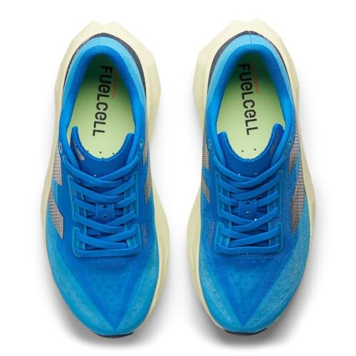 New Balance Women's FuelCell Rebel V4 Running Shoe, Spice Blue/Limelight/Blue Oasis, 5.5 M