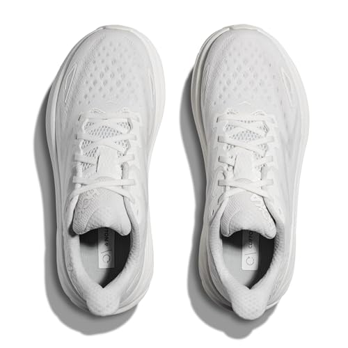 HOKA Clifton 9 Women's Performance Road Running Shoes Sneakers (White/White, US Footwear Size System, Adult, Women, Numeric, Medium, 10.5)