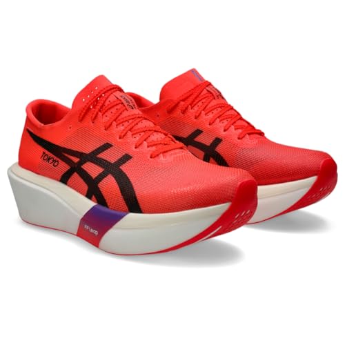 ASICS Unisex METASPEED Sky Tokyo Running Shoes, 8.5M / 10W, Flash RED/Black