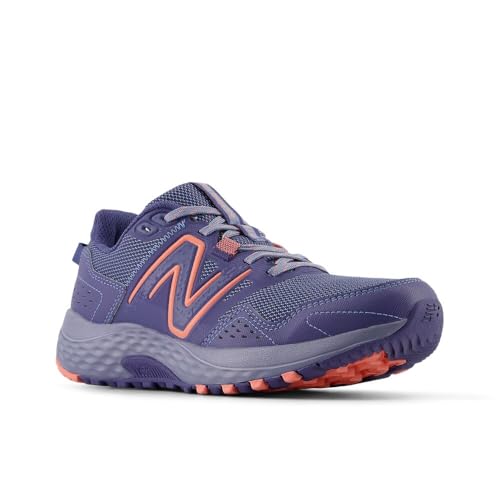 New Balance Women's 410 V8 Trail Running Shoe, Dream State/Sunfade Red/Dusk Shower, 6 M
