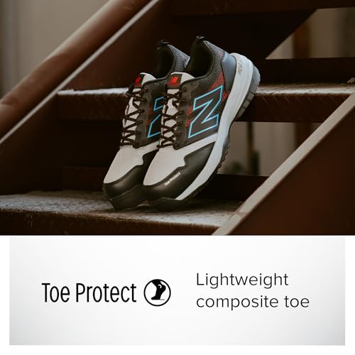 Men's New Balance Quikshift Composite Toe Industrial Work Shoes in Black/Blue/Red alternate view 3