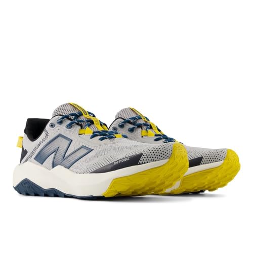 Men's New Balance DynaSoft Nitrel v6 Trail Shoes in Raincloud/Deep Sea/Firefly alternate view 4
