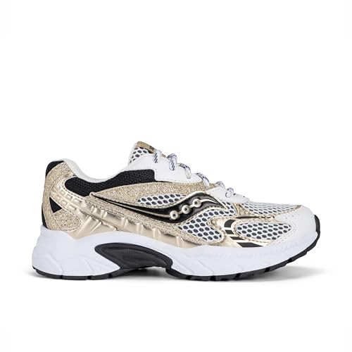 Saucony Volt 1000 (Little Big Kid) Sneaker, White/Champagne, 3 US Unisex