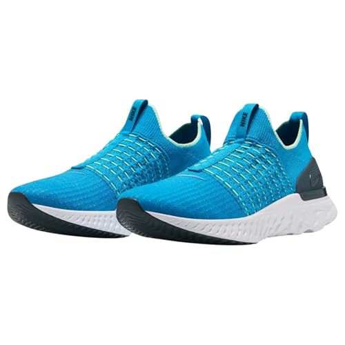 Nike React Phantom Run Flyknit 2 Men's Road Running Shoes (CJ0277-402, Blue Orbit/Vapor Green/Deep Ocean/Blue Orbit) Size 8