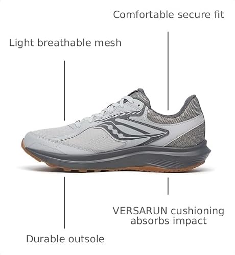 Saucony Men's Cohesion 17 Sneaker, Cloud/Gum, 10