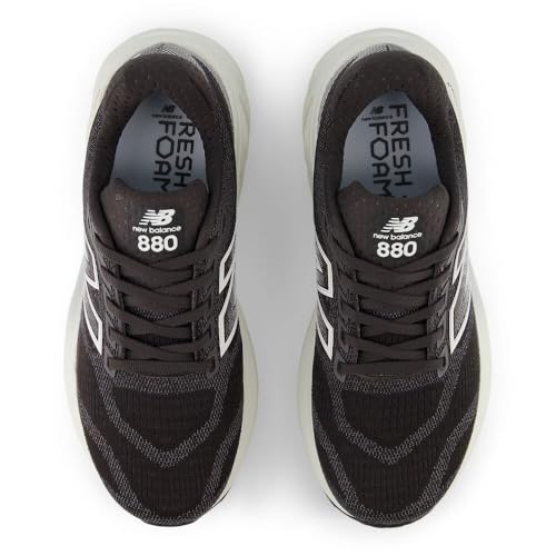 New Balance Women's Fresh Foam X 880 V15 Running Shoe, Black Cement/Sea Salt/Silver Metallic, 9 M