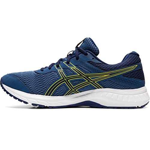 ASICS Men's Gel-Contend 6 Running Shoes, 15, Grand Shark/Vibrant Yellow