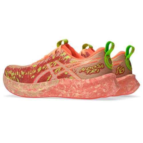 ASICS Women's Noosa TRI 16 Running Shoe, 6.5, Orange Glow/Flash RED