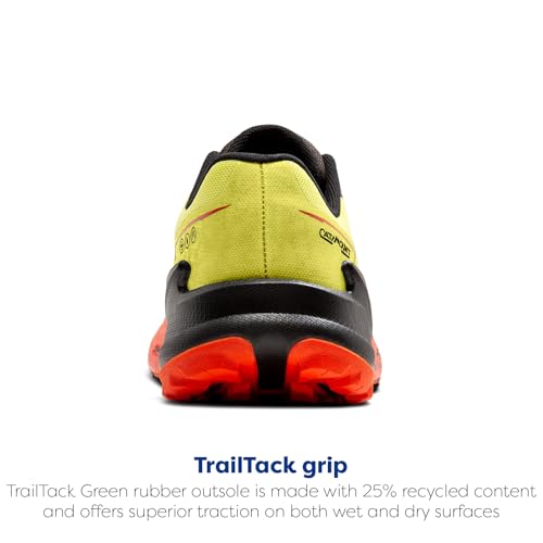 Brooks Men's Catamount 3 Trail Running Shoe - Acid Lime/Cherry Tomato/Black - 9 Medium
