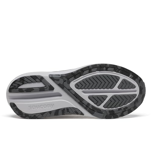 Saucony Men's Echelon 10 Sneaker, Black/Silver, 8.5 Wide