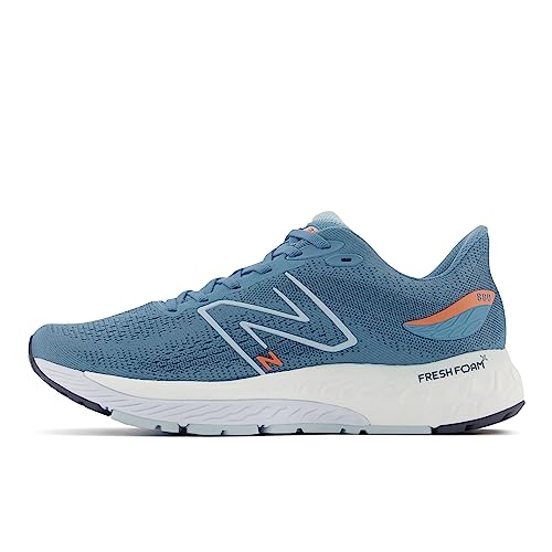 New Balance Men's Fresh Foam X 880 V12 Running Shoe, Spring Tide/Vibrant Orange/Morning Fog, 10.5 M