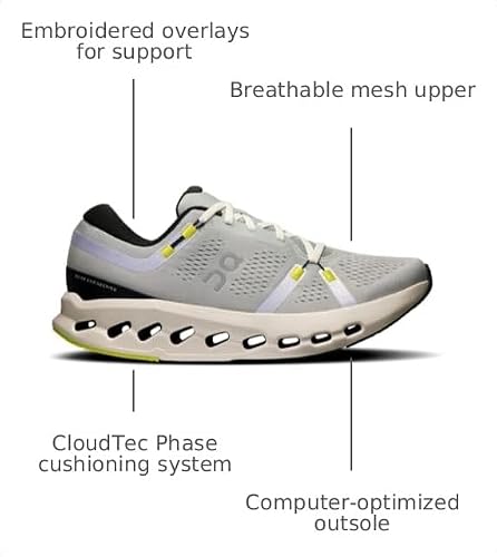 On Mens, Cloudsurfer 2 Glacier/Ivory 10.5 Medium